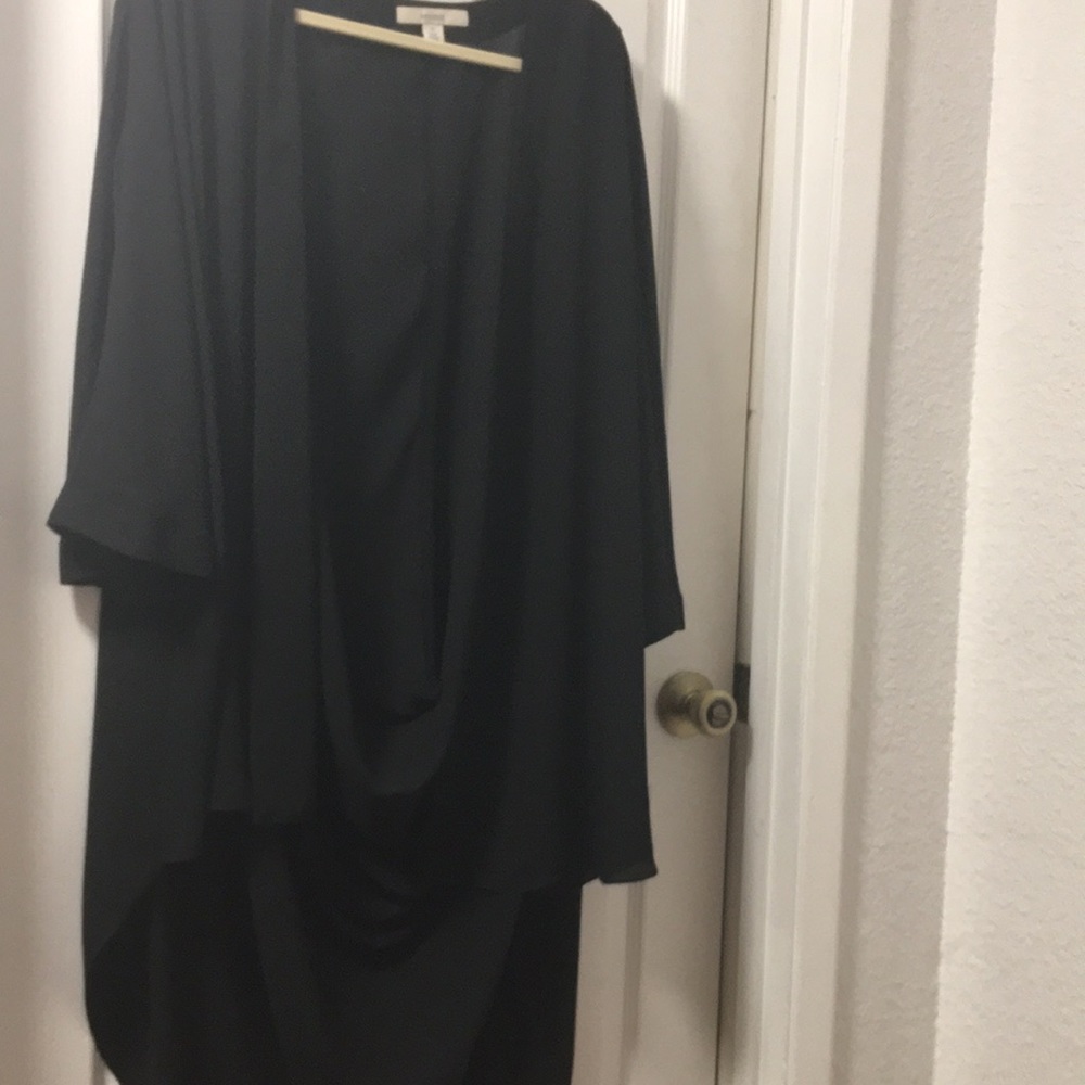 Sheer high/low kimono